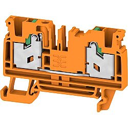 Through terminal block, snap-in, 4.0 mm², 32 A, 8 kV, orange, 3023540000
