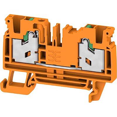 Through terminal block, snap-in, 4.0 mm², 32 A, 8 kV, orange, 3023540000 - 1