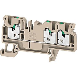 Through terminal block, snap-in, 2.5 mm², 24 A, 8 kV, dark beige, 2674540000