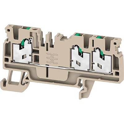Through terminal block, snap-in, 2.5 mm², 24 A, 8 kV, dark beige, 2674540000 - 1