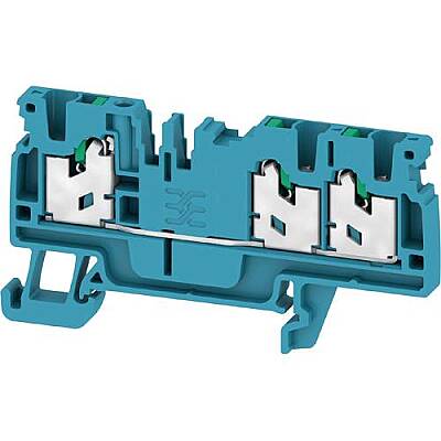 Through terminal block, snap-in, 2.5 mm², 24 A, 8 kV, blue, 2753950000 - 1