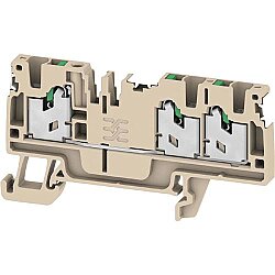 Through terminal block, snap-in, 2.5 mm², 24 A, 8 kV, dark beige, 2862970000