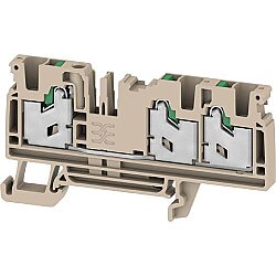 Through terminal block, snap-in, 4.0 mm², 32 A, 8 kV, dark beige, 2874840000