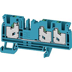 Through terminal block, snap-in, 4.0 mm², 32 A, 8 kV, blue, 2874850000
