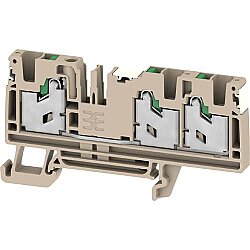 Through terminal block, snap-in, 4.0 mm², 32 A, 8 kV, dark beige, 2874920000