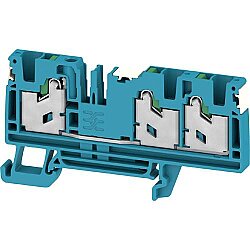 Through terminal block, snap-in, 4.0 mm², 32 A, 8 kV, blue, 2874950000