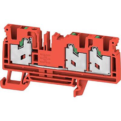 Through terminal block, snap-in, 4.0 mm², 32 A, 8 kV, red, 3109520000 - 1