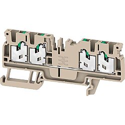 Through terminal block, snap-in, 2.5 mm², 24 A, 8 kV, dark beige, 2674550000