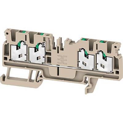 Through terminal block, snap-in, 2.5 mm², 24 A, 8 kV, dark beige, 2674550000 - 1