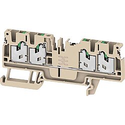 Through terminal block, snap-in, 2.5 mm², 24 A, 8 kV, dark beige, 2862980000