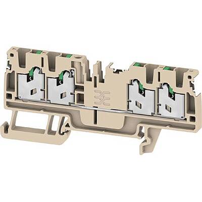 Through terminal block, snap-in, 2.5 mm², 24 A, 8 kV, dark beige, 2862980000 - 1