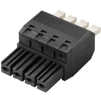 Socket header, 4 pole, pitch 7.62 mm, straight, black, 1547520000 - 1