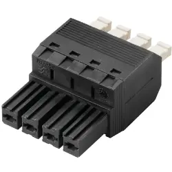 Socket header, 4 pole, pitch 7.62 mm, straight, black, 1547520000
