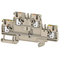 Multi level terminal block, push-in connection, 0.5-2.5 mm², 24 A, 8 kV, orange, 1547640000