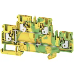 Protective conductor terminal, push-in connection, 0.5-2.5 mm², 4 pole, 24 A, 8 kV, yellow/green, 1547680000
