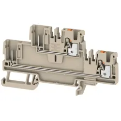 Through terminal block, push-in connection, 0.5-2.5 mm², 4 pole, 24 A, 8 kV, dark beige, 1548060000