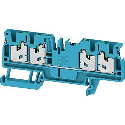 Through terminal block, snap-in, 2.5 mm², 24 A, 8 kV, blue, 2863010000 - 1