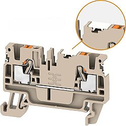 Through terminal block, snap-in, 2.5 mm², 24 A, 8 kV, blue, 2863010000 (1)