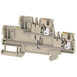 Through terminal block, push-in connection, 0.5-2.5 mm², 4 pole, 24 A, 8 kV, dark beige, 1548130000