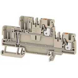 Through terminal block, push-in connection, 0.5-2.5 mm², 4 pole, 24 A, 8 kV, dark beige, 1548140000