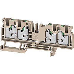 Through terminal block, snap-in, 4.0 mm², 32 A, 8 kV, dark beige, 2874860000