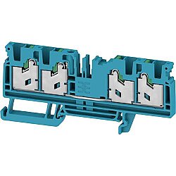 Through terminal block, snap-in, 4.0 mm², 32 A, 8 kV, blue, 2874870000