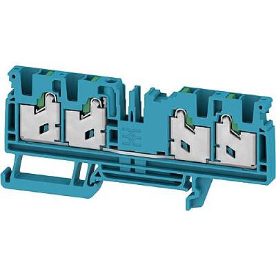 Through terminal block, snap-in, 4.0 mm², 32 A, 8 kV, blue, 2874870000 - 1