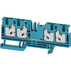 Through terminal block, snap-in, 4.0 mm², 32 A, 8 kV, blue, 2874960000