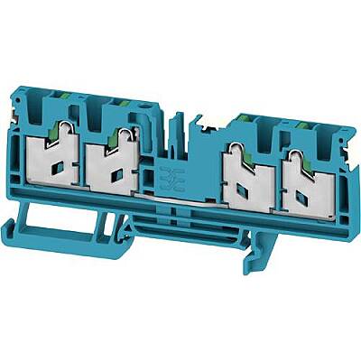 Through terminal block, snap-in, 4.0 mm², 32 A, 8 kV, blue, 2874960000 - 1
