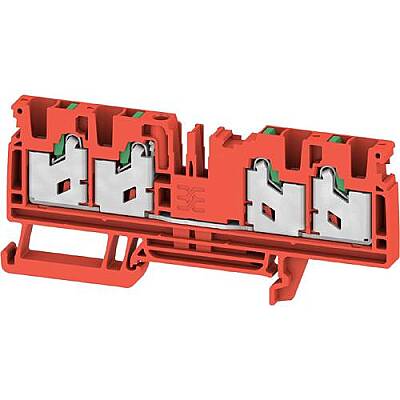 Through terminal block, snap-in, 4.0 mm², 32 A, 8 kV, red, 3109600000 - 1