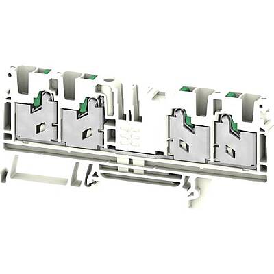 Through terminal block, snap-in, 4.0 mm², 32 A, 8 kV, white, 3109620000 - 1