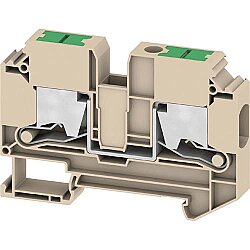 Through terminal block, snap-in, 10 mm², 57 A, 8 kV, dark beige, 3037500000