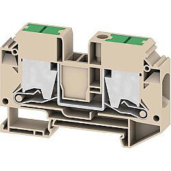 Through terminal block, snap-in, 16 mm², 76 A, 8 kV, dark beige, 3037560000