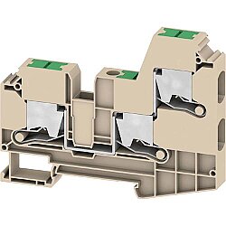 Through terminal block, snap-in, 10 mm², 57 A, 8 kV, dark beige, 3037530000
