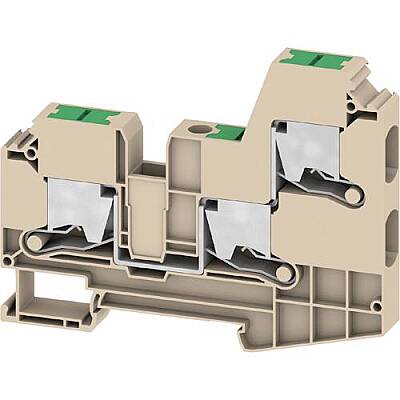 Through terminal block, snap-in, 10 mm², 57 A, 8 kV, dark beige, 3037530000 - 1