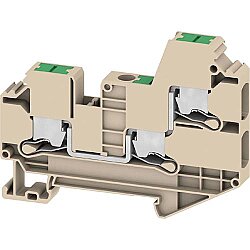 Through terminal block, snap-in, 6.0 mm², 41 A, 8 kV, dark beige, 3037410000