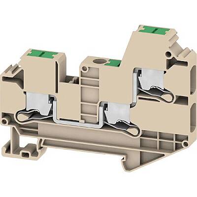 Through terminal block, snap-in, 6.0 mm², 41 A, 8 kV, dark beige, 3037410000 - 1