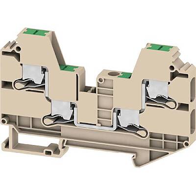 Through terminal block, snap-in, 6.0 mm², 41 A, 8 kV, dark beige, 3037440000 - 1