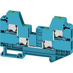 Through terminal block, snap-in, 6.0 mm², 41 A, 8 kV, blue, 3037450000