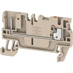 Terminal block, push-in connection, 1.5 mm², 2 pole, 17.5 A, 6 kV, dark beige, 2482160000