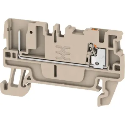 Terminal block, push-in connection, 1.5 mm², 2 pole, 17.5 A, 6 kV, dark beige, 2482160000 - 1