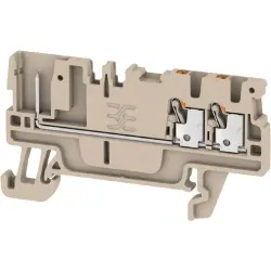 Terminal block, push-in connection, 1.5 mm², 3 pole, 17.5 A, 6 kV, dark beige, 2482180000