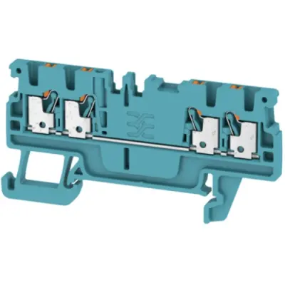 Through terminal block, push-in connection, 0.5-1.5 mm², 4 pole, 17.5 A, 6 kV, blue, 1552700000 - 1