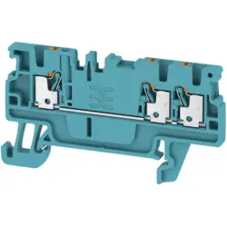 Through terminal block, push-in connection, 0.5-1.5 mm², 3 pole, 17.5 A, 6 kV, blue, 1552770000