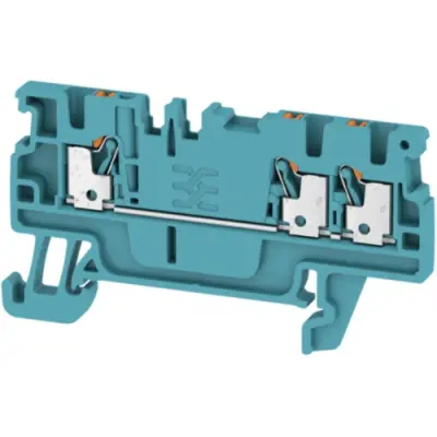 Through terminal block, push-in connection, 0.5-1.5 mm², 3 pole, 17.5 A, 6 kV, blue, 1552770000 - 1