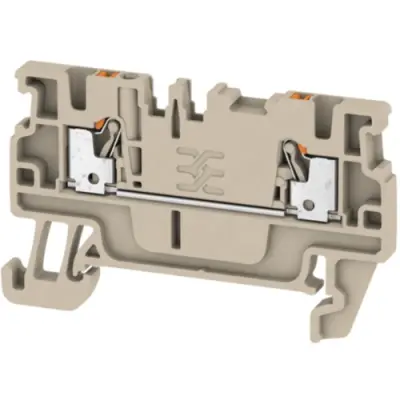 Through terminal block, push-in connection, 0.5-1.5 mm², 2 pole, 17.5 A, 6 kV, dark beige, 1552790000 - 1