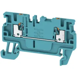 Through terminal block, push-in connection, 0.5-1.5 mm², 2 pole, 17.5 A, 6 kV, blue, 1552820000