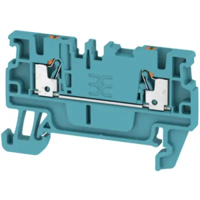 Through terminal block, push-in connection, 0.5-1.5 mm², 2 pole, 17.5 A, 6 kV, blue, 1552820000 - 1