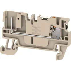 Terminal block, push-in connection, 1.5 mm², 2 pole, 17.5 A, 6 kV, dark beige, 2675680000