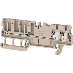 Terminal block, push-in connection, 1.5 mm², 4 pole, 17.5 A, 6 kV, dark beige, 2482200000